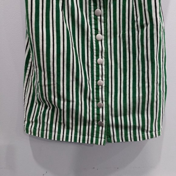 Urban Outfitters Green Pinstripe Retro Corduroy Dress Size 6 - Picture 5 of 7
